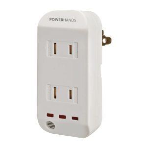 Digital Energy DSS5-1047 2-AC Outlet Power Hands Polarized Clapping Wall Tap, DSS5-1047