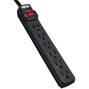 Tripp Lite by Eaton TLP6B 6-AC Outlet 360-Joules Protect It! Surge Protector Power Strip, 6-Ft. Cord with Straight Plug, TLP6B