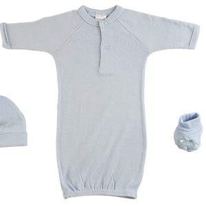 Preemie Gown, Cap, Mittens And Booties - 4 Pc Set Cs_0062