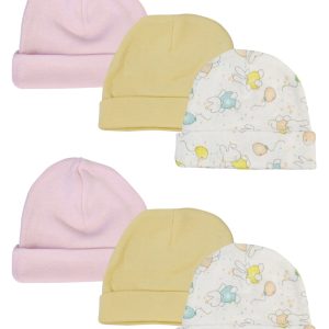 Girls Baby Caps (pack Of 6) Nc_0272