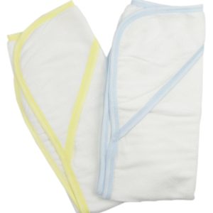 Infant Hooded Bath Towel (pack Of 2) 021-blue--021-yellow