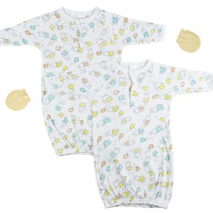 Unisex Newborn Baby 4 Piece Gown Set Nc_0799