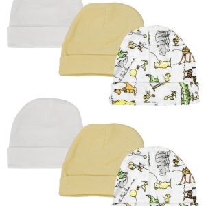 Baby Boy, Baby Girl, Unisex Infant Caps (pack Of 6) Nc_0301