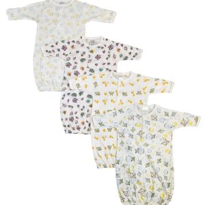 Newborn Baby Girls 4 Piece Gown Set Nc_0804