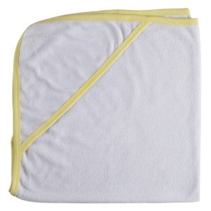 Hooded Towel With Yellow Binding  021by