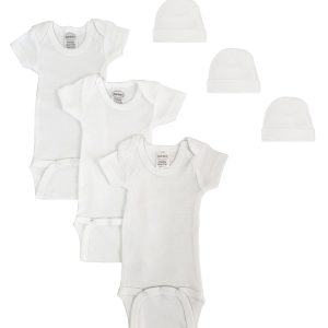 Preemie Unisex Baby Onezies And Caps - 6 Pack Nc_0226