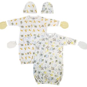 Unisex Newborn Baby 6 Piece Gown Set Nc_0785
