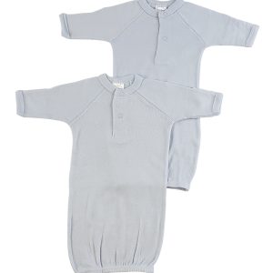 Preemie Solid Blue Gown - 2 Pack 911p