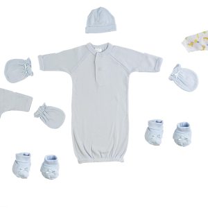 Preemie Boys Sleep-n-play, Gowns, Caps, Booties And Mittens Cs_0074