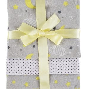 Yellow Flannel Receiving Blanket - 4 Pack  3211y