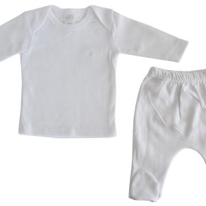 White Interlock Long Two Piece Set 411.s