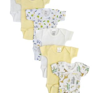 Baby Boy, Baby Girl, Unisex Short Sleeve Onezies Variety (pack Of 6) Nc_0231