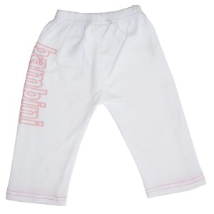 Girls White Pants With Print Ls_0210