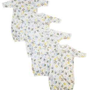 Unisex Newborn Baby 4 Piece Gown Set Nc_0842