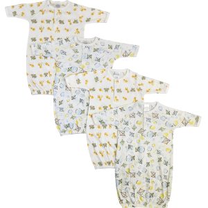 Unisex Newborn Baby 4 Piece Gown Set Nc_0787