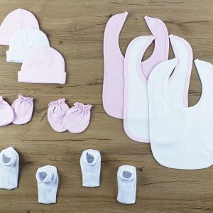 10 Pc Set Of Bibs, Caps, Booties Ls_0641