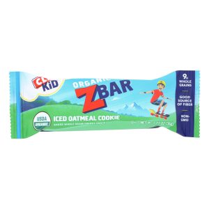 Clif Bar Organic Clif Kid Zbar - Iced Oatmeal Cookie - Case of 18 - 1.27 oz Bars