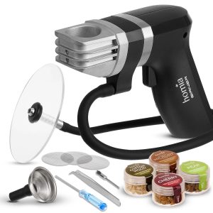 Smoking Gun Wood Smoke Infuser Birner PRO  Starter Kit 11 PCS Smoker Machine with Accessories and Wood Chips  Cold Smoke for Food and Drinks  Gift for Man