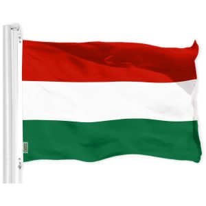 G128 Hungary Hungarian Flag | 3x5 Ft | Printed 150D Polyester - Indoor/Outdoor, Vibrant Colors, Brass Grommets, Quality Polyester, Much Thicker More Durable Than 100D 75D Polyester