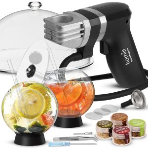 Smoking Gun Wood Smoke Infuser Birner PRO  Premium Kit 13 PCS Smoker Machine with Accessories and Wood Chips  Cold Smoke for Food and Drinks  Gift for Man