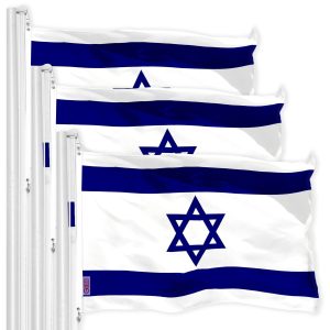 Israel Israeli Flag 3x5 Ft 3-Pack 150D Printed Polyester By G128