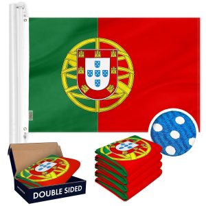 Portugal Portuguese Flag 3x5 Ft 5-Pack Double-sided Embroidered Polyester By G128