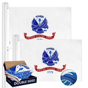 US Army Flag | 3x5 Ft, 2-Pack, Double-sided, Embroidered Polyester By G128