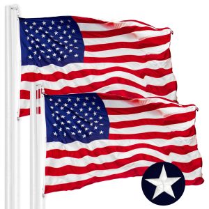 USA American Flag 5x8FT 2-Pack Embroidered Nylon By G128