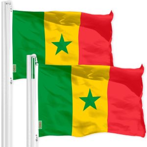 Senegal Senegalese Flag 3x5 Ft 2-Pack 150D Printed Polyester By G128