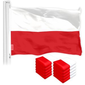 Poland Polish Flag 3x5 Ft 10-Pack 150D Printed Polyester By G128