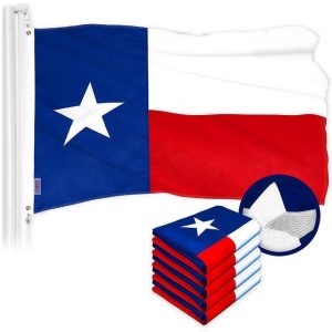 Texas TX State Flag 2x3FT 5-Pack Embroidered Polyester By G128