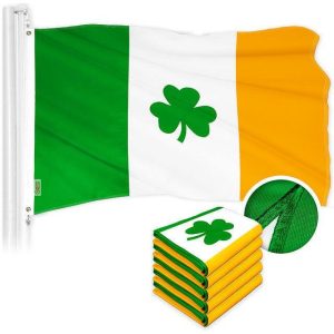 Ireland SHAMROCK Irish Flag 3x5 Ft 5-Pack Embroidered Polyester By G128