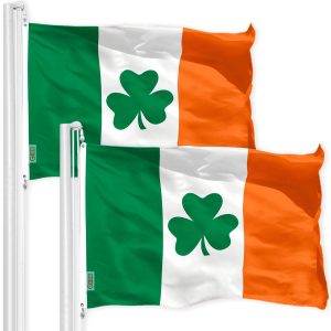 Ireland SHAMROCK Irish Flag 3x5 Ft 2-Pack 150D Printed Polyester By G128