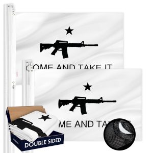 Come and Take It (Rifle) Flag 3x5 Ft 2-Pack Double-sided Embroidered Polyester By G128