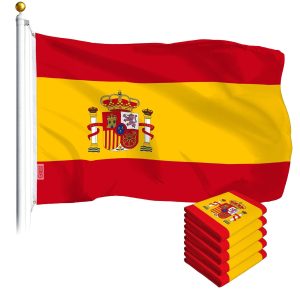 Spain Spanish Flag 3x5 Ft 5-Pack Printed Polyester By G128