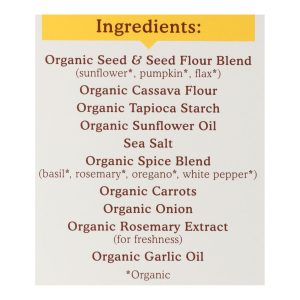 Simple Mills - Crckr Seed Flr Grlc/hrb - Case of 6-4.25 OZ