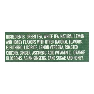 Celestial Seasonings Green Tea Honey Lemon Ginseng with White Tea - 20 Tea Bags - Case of 6