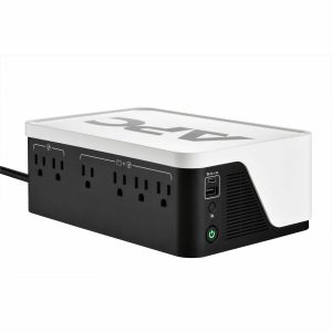 APC Back-UPS, 500VA/300W, Floor/Wall Mount, 120V, 6x NEMA 5-15R outlets, USB Type A + C Ports