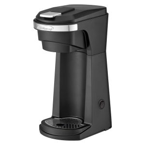 Brentwood TS-1101BK 800-Watt Single-Serve Coffee Maker with Reusable Filter Basket for K-Cup Pods and Ground Coffee