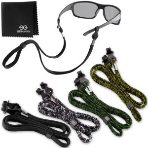 Eye Glasses String Holder Strap - Eyeglass Straps Cords for Men Women - Eyeglass Holders Around Neck - Sunglasses String Chain Lanyard Retainer - 4 Pcs Green Yellow