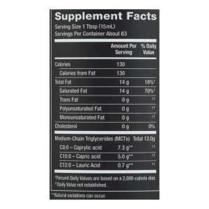 Nutiva 100% Organic Mct Oil - 32 fl oz