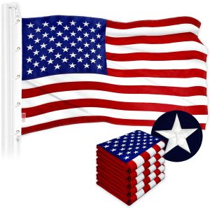 USA American Flag 10x15FT 5-Pack Embroidered Polyester By G128