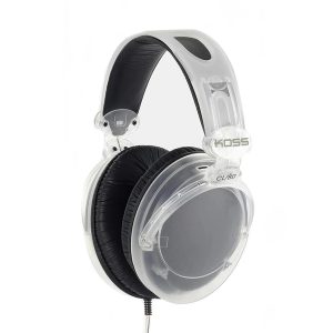 Koss 182270 CL80 Wired Over-Ear Vintage-Style Headphones with 3.5-mm Connector and Transparent Design, Deep Bass