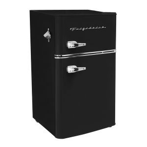 Frigidaire EFR840-BLACK 3.2-Cu Ft. 2-Door Retro Compact Bar Fridge with Freezer and Side Bottle Opener, EFR840 (Black)