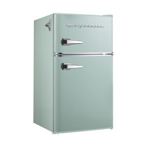 Frigidaire EFR840-MINT 3.2-Cu Ft. 2-Door Retro Compact Bar Fridge with Freezer and Side Bottle Opener, EFR840 (Mint)