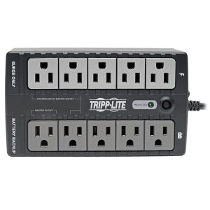 Tripp Lite by Eaton ECO550UPS 10-AC Outlet and Data Line 550-VA/300-Watt PC/Home Theater/Digital Signage ECO Series Compact UPS with 316 Joules, 5-Ft. Cord