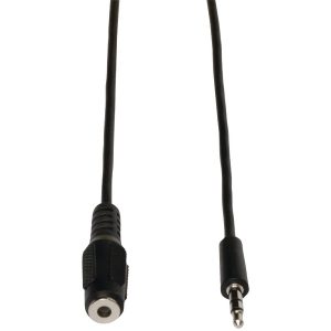 Tripp Lite by Eaton P311-025 3.5-mm Male/Female Stereo Audio Extension Cable for Speakers and Headphones, Black (25 Ft.)