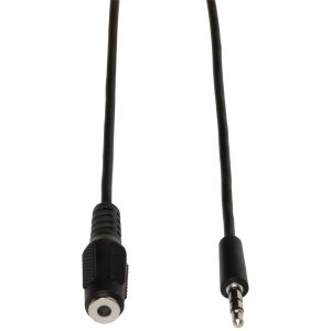 Tripp Lite by Eaton P311-010 3.5-mm Male/Female Stereo Audio Extension Cable for Speakers and Headphones, Black (10 Ft.)