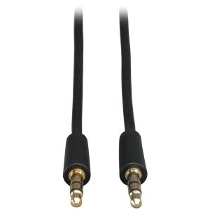 Tripp Lite by Eaton P312-010 3.5-mm Male/Male Stereo Cable for Microphones, Speakers, and Headphones, Black (10 Ft.)
