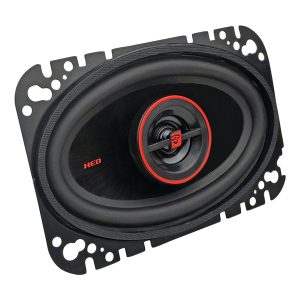 Cerwin-Vega Mobile H746 HED Series 4-In. x 6-In. 275-Watt-Max 2-Way Coaxial Speakers, Black and Red, 2 Pack